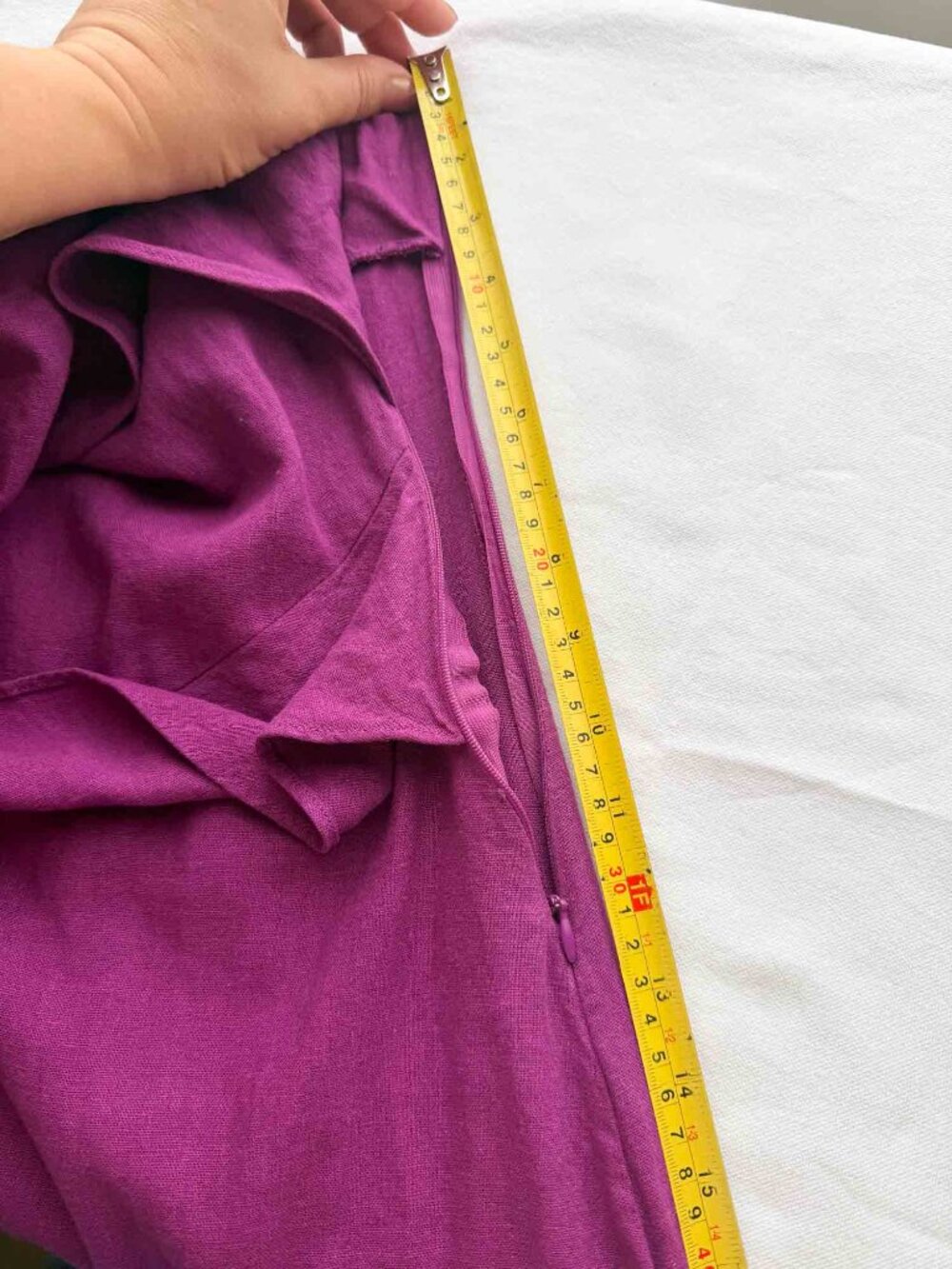 ZARA Linen Blend Ruffle Maxi Dress L Fuchsia Pink Front Slit Adjustable Straps - Picture 11 of 16